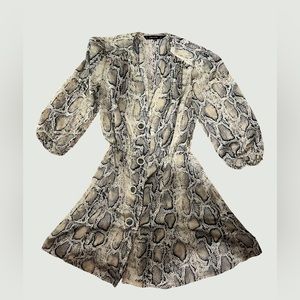 Snake skin Zara dress #workdress #minidress